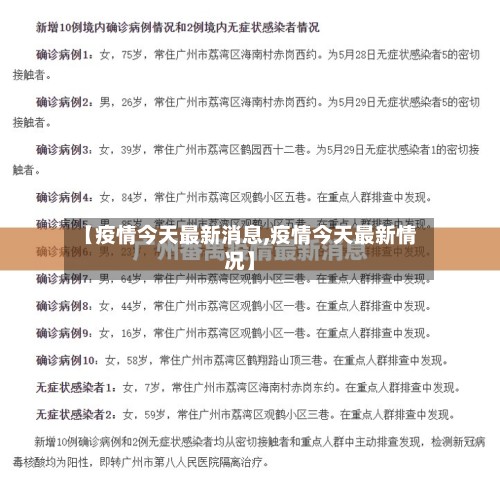 【疫情今天最新消息,疫情今天最新情况】-第3张图片