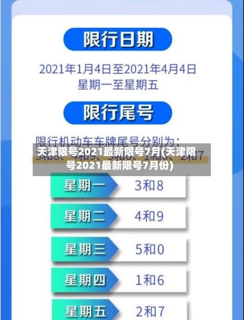天津限号2021最新限号7月(天津限号2021最新限号7月份)