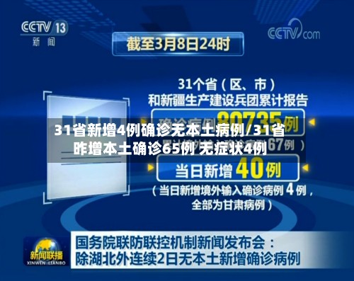31省新增4例确诊无本土病例/31省昨增本土确诊65例 无症状4例