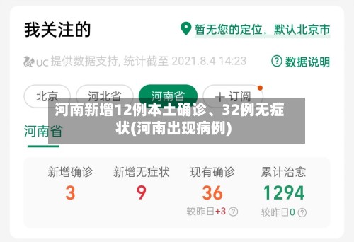 河南新增12例本土确诊	、32例无症状(河南出现病例)-第2张图片