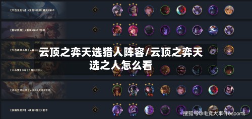 云顶之弈天选猎人阵容/云顶之弈天选之人怎么看
