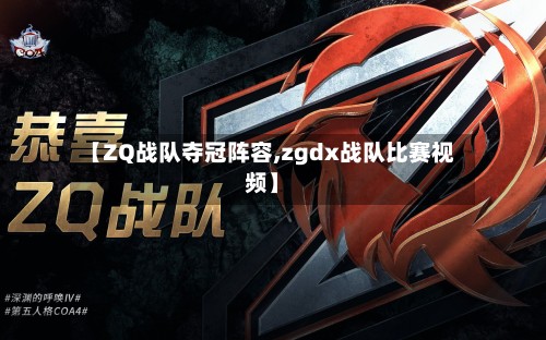 【ZQ战队夺冠阵容,zgdx战队比赛视频】