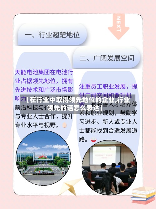 【在行业中取得领先地位的企业,行业领先的话怎么表达】