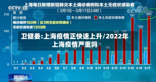 卫健委:上海疫情正快速上升/2022年上海疫情严重吗