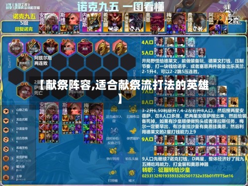 【献祭阵容,适合献祭流打法的英雄】