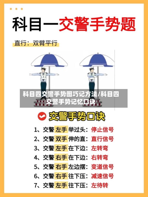 科目四交警手势图巧记方法/科目四交警手势记忆口诀-第2张图片