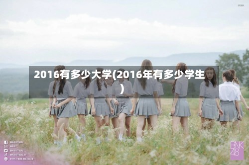 2016有多少大学(2016年有多少学生)