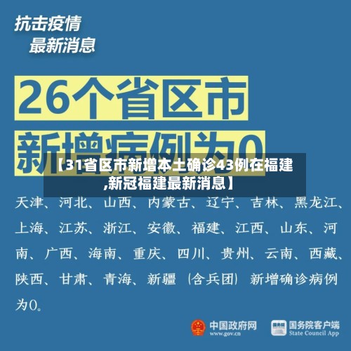 【31省区市新增本土确诊43例在福建,新冠福建最新消息】