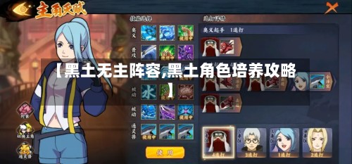 【黑土无主阵容,黑土角色培养攻略】-第2张图片