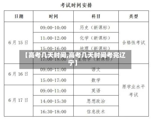 【高考几天时间,高考几天时间考完辽宁】-第3张图片