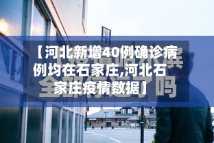 【河北新增40例确诊病例均在石家庄,河北石家庄疫情数据】-第2张图片