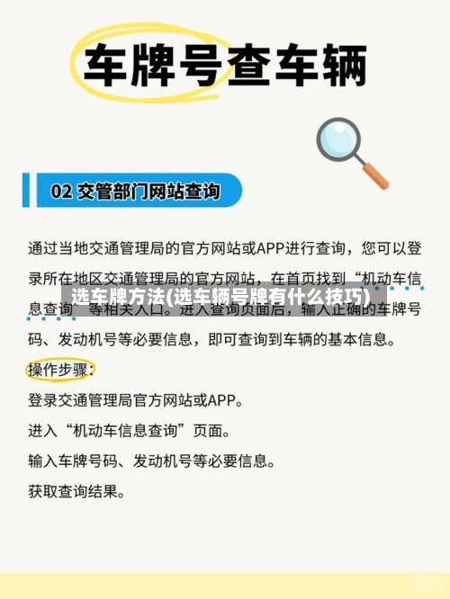 选车牌方法(选车辆号牌有什么技巧)