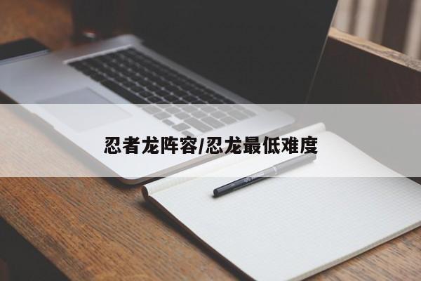 忍者龙阵容/忍龙最低难度
